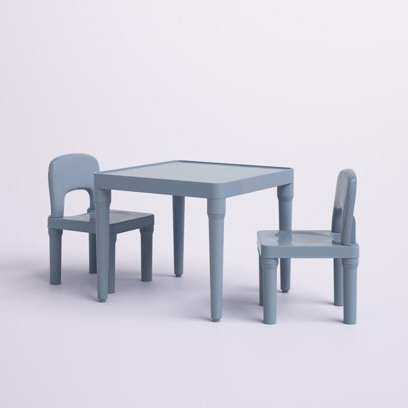 Kids cheapest Plastic Table and Chairs Set, Gray